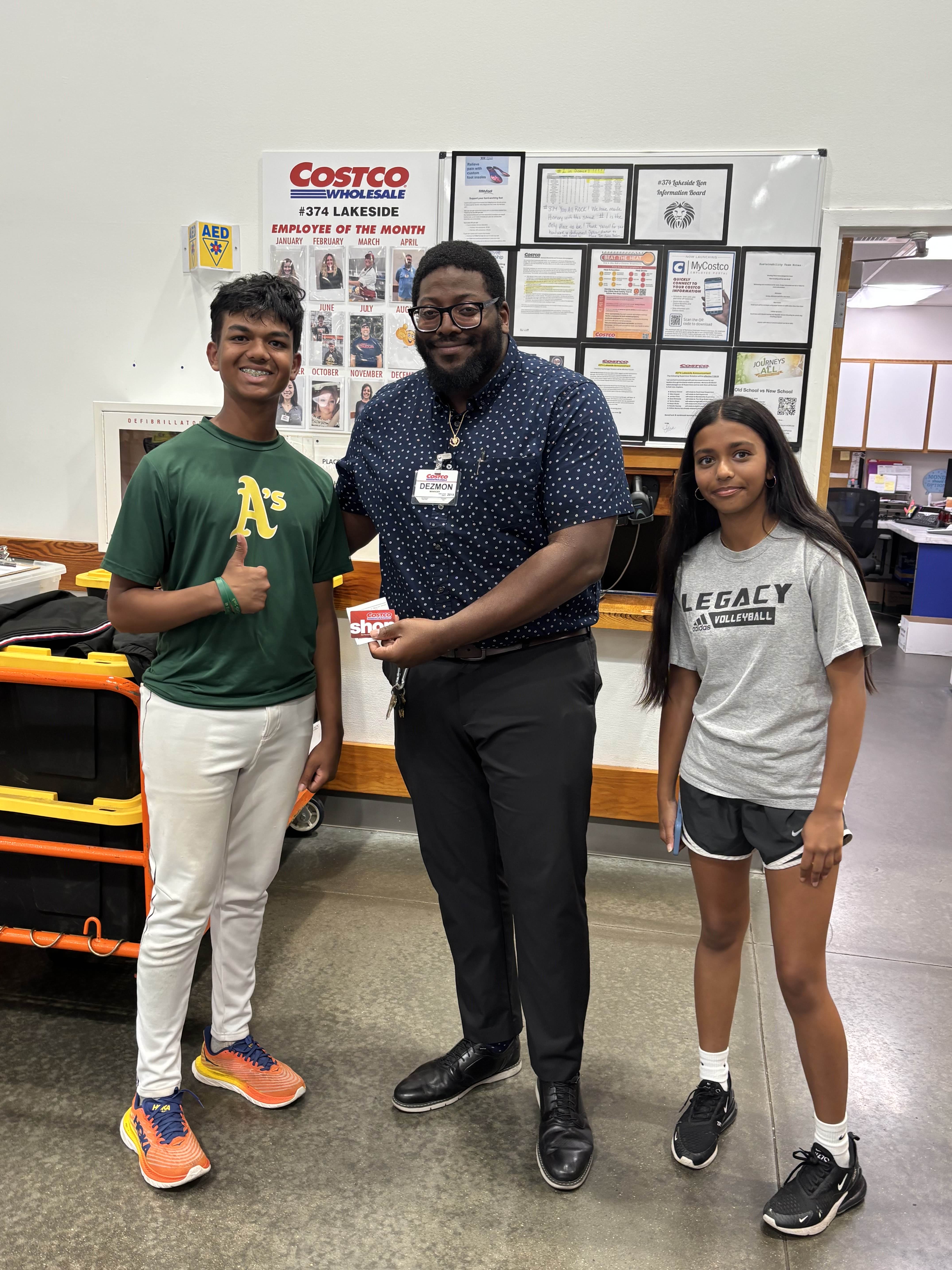 Costco gift card donations for Grace Center of Hope and Turning Point